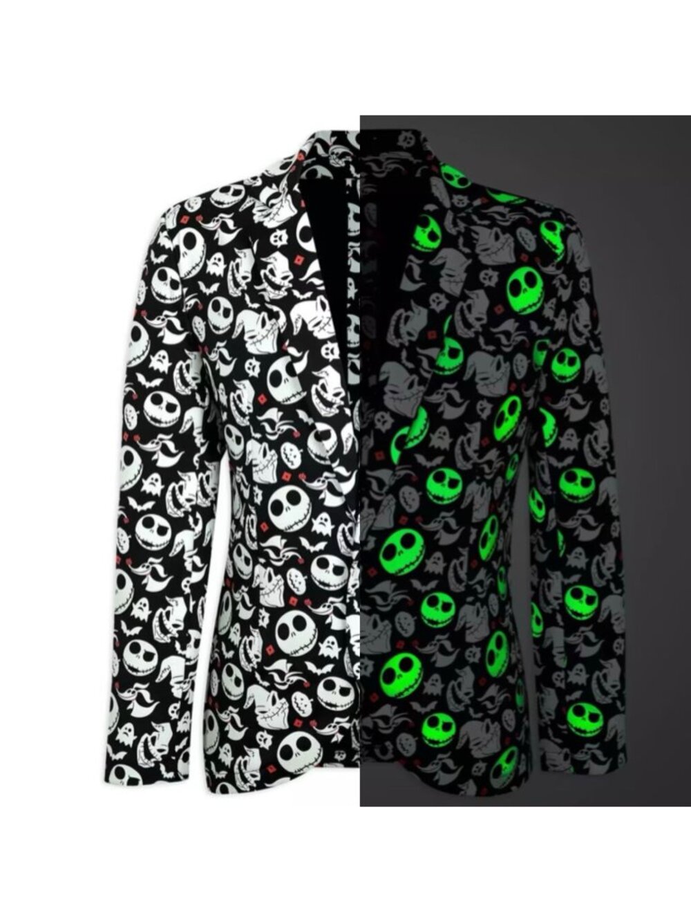 Disney Nightmare Before Christmas Glow-in-the-Dark Jack Skellington Blazer L/XL